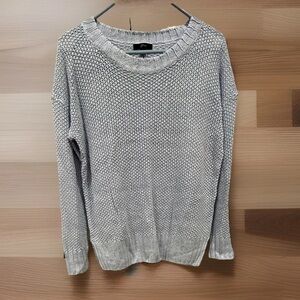 J.Crew Linen Knit Sweater Womens XS Light Blue Crewneck Pullover Top